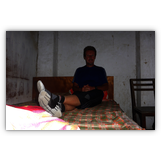 The room in Kunlun was tiny - so was the price: 10 Yuan (April 2014)