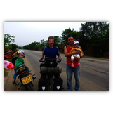 (April 2014) We met twice. First he overtook me solo on his motorbike. Later he came back with his family. He asked for an autograph, and of course ...